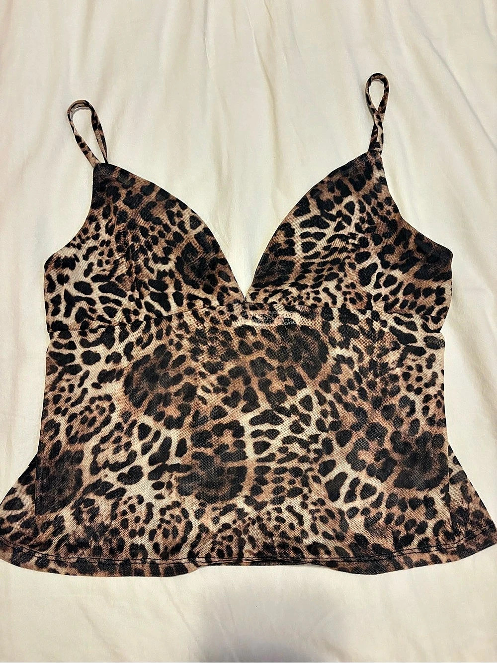 Princess Polly Fast Times Top Leopard Camisole Brown & Black